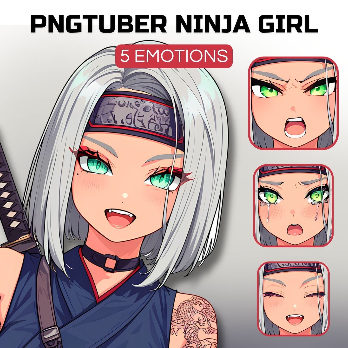 Ninja Girl PNGTuber | Veadotube Avatar Download
