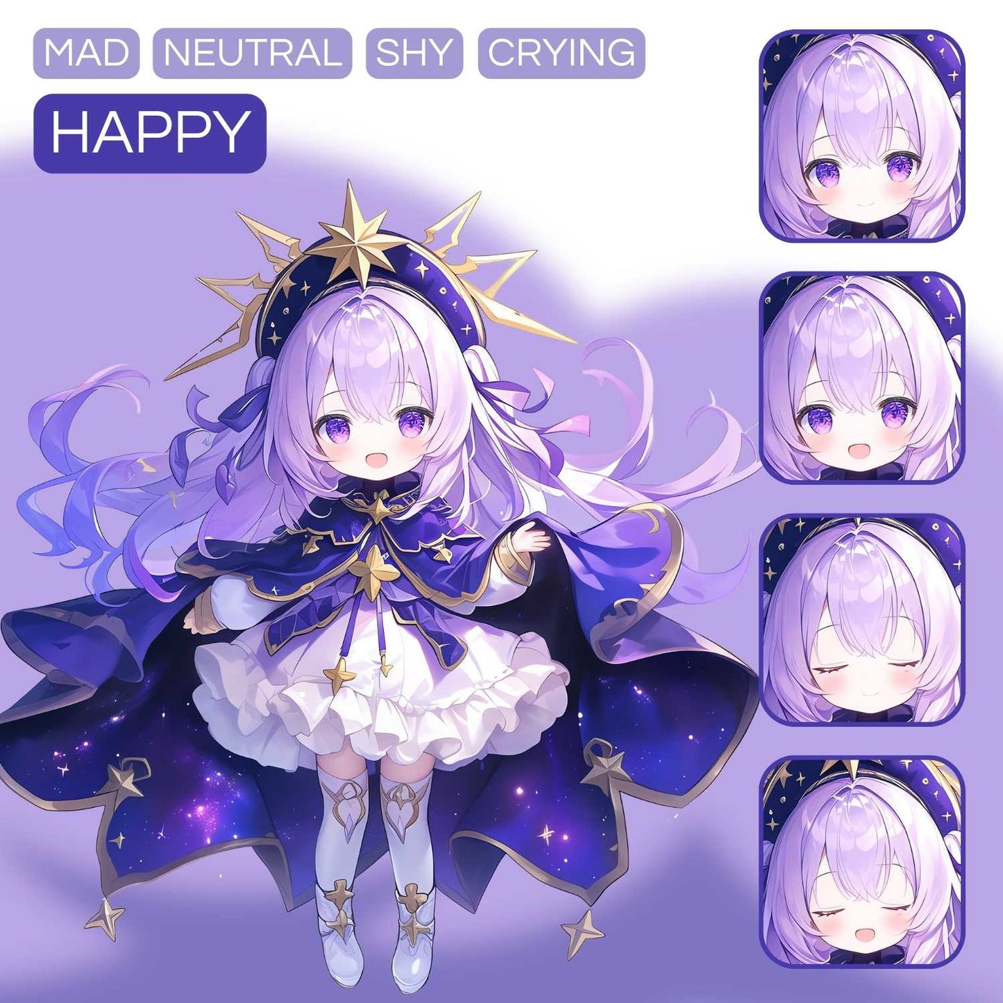 Starlight Sorceress PNGTuber | Veadotube Avatar Download