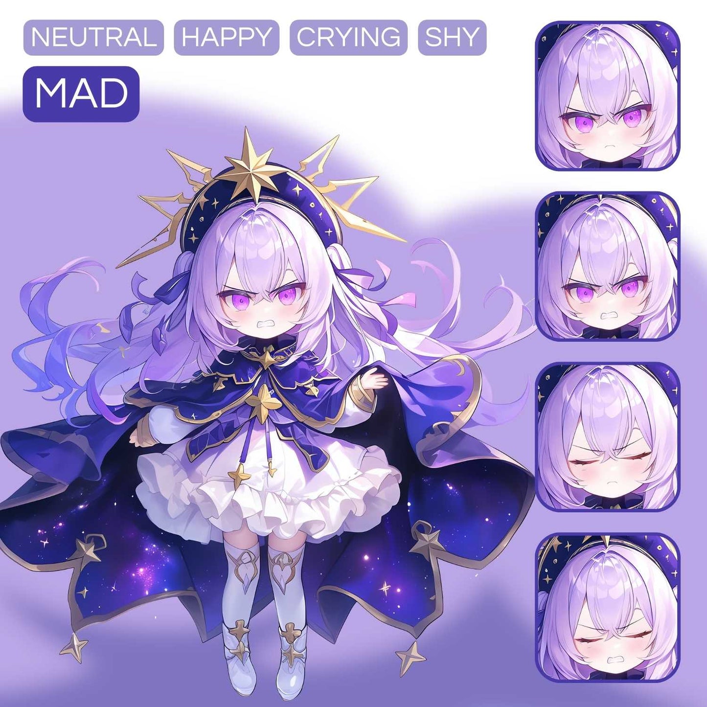 Starlight Sorceress PNGTuber | Veadotube Avatar Download