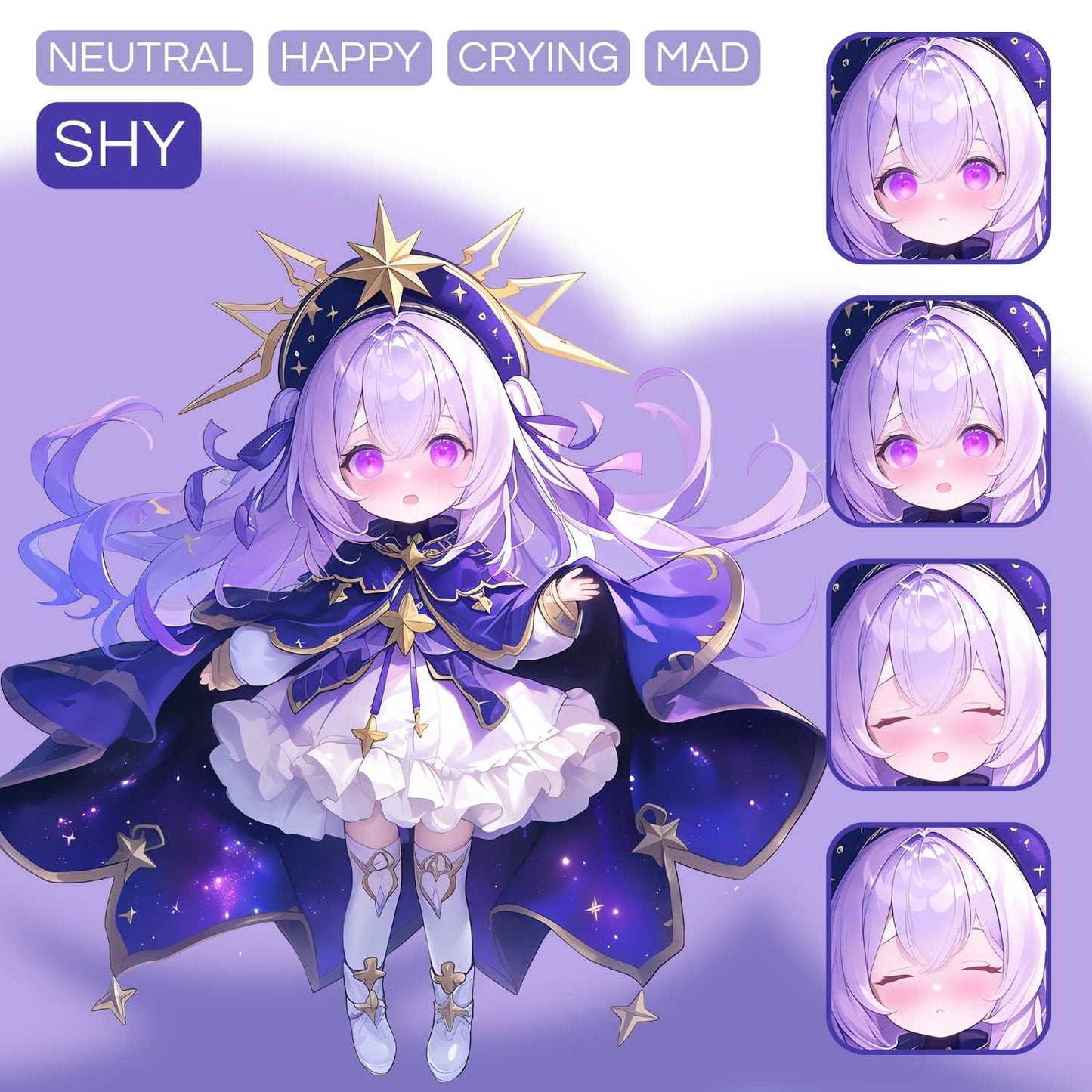 Starlight Sorceress PNGTuber | Veadotube Avatar Download