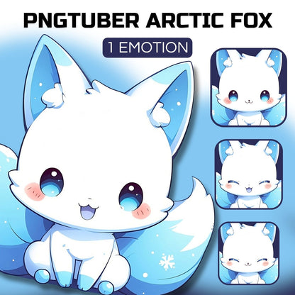 Cute Arctic Fox PNGTuber | Veadotube Avatar Download