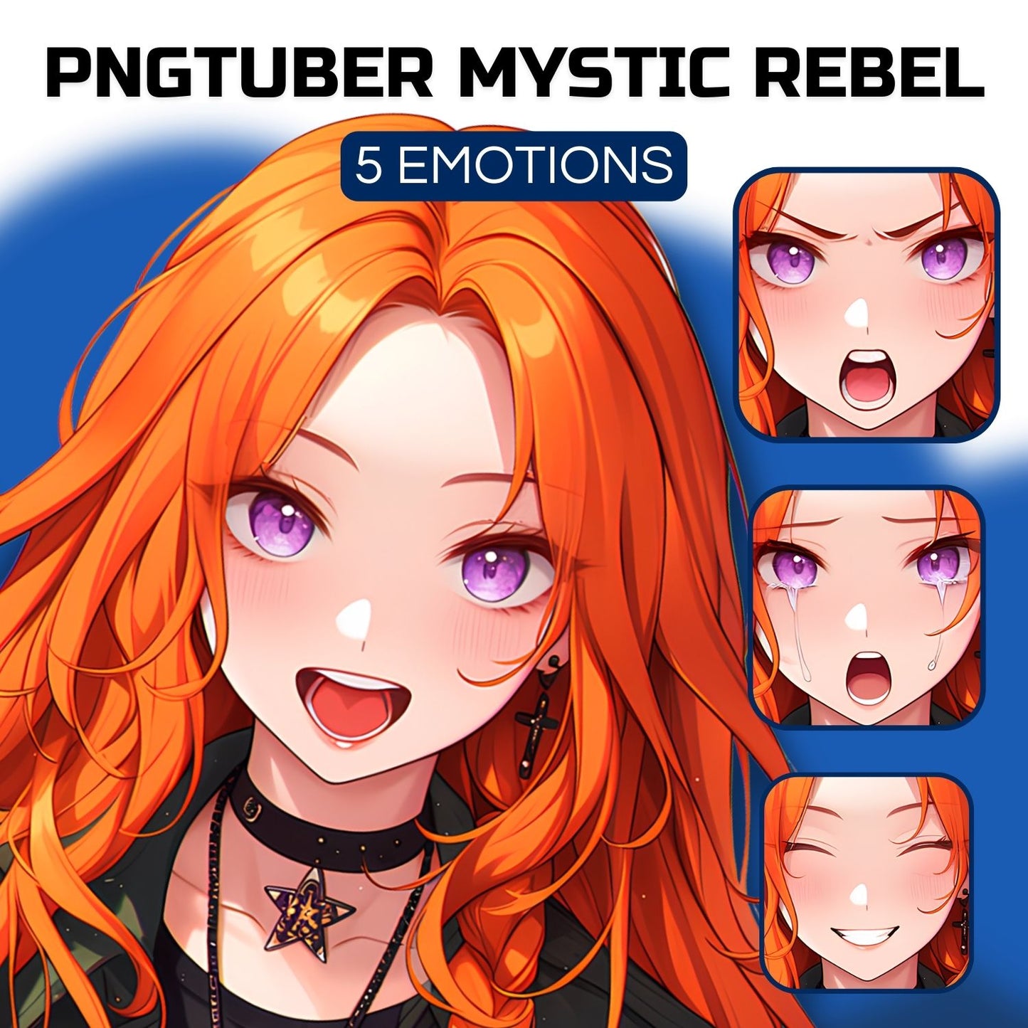 Mystic Rebel Girl PNGTuber | Veadotube Avatar Download