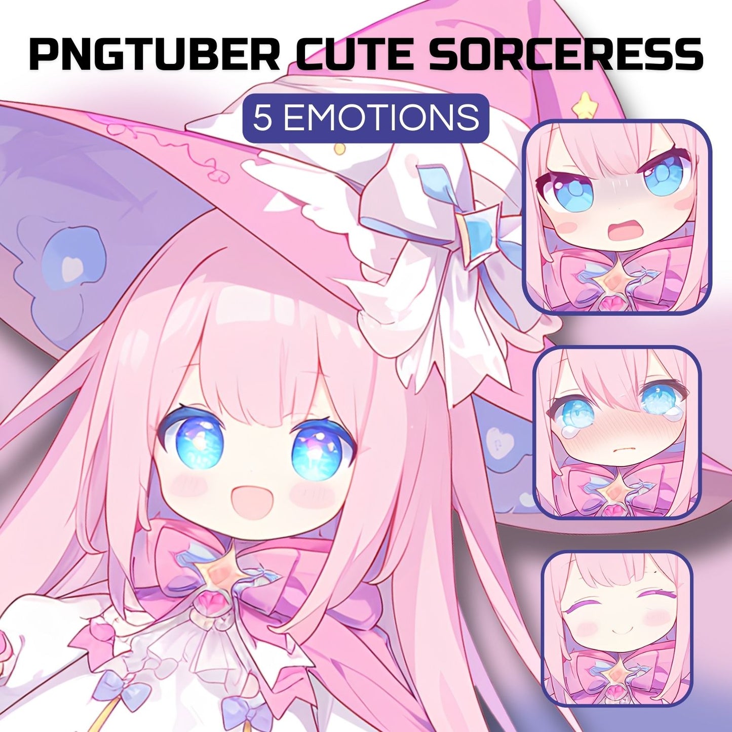 Cute Sorceress PNGTuber | Veadotube Avatar Download