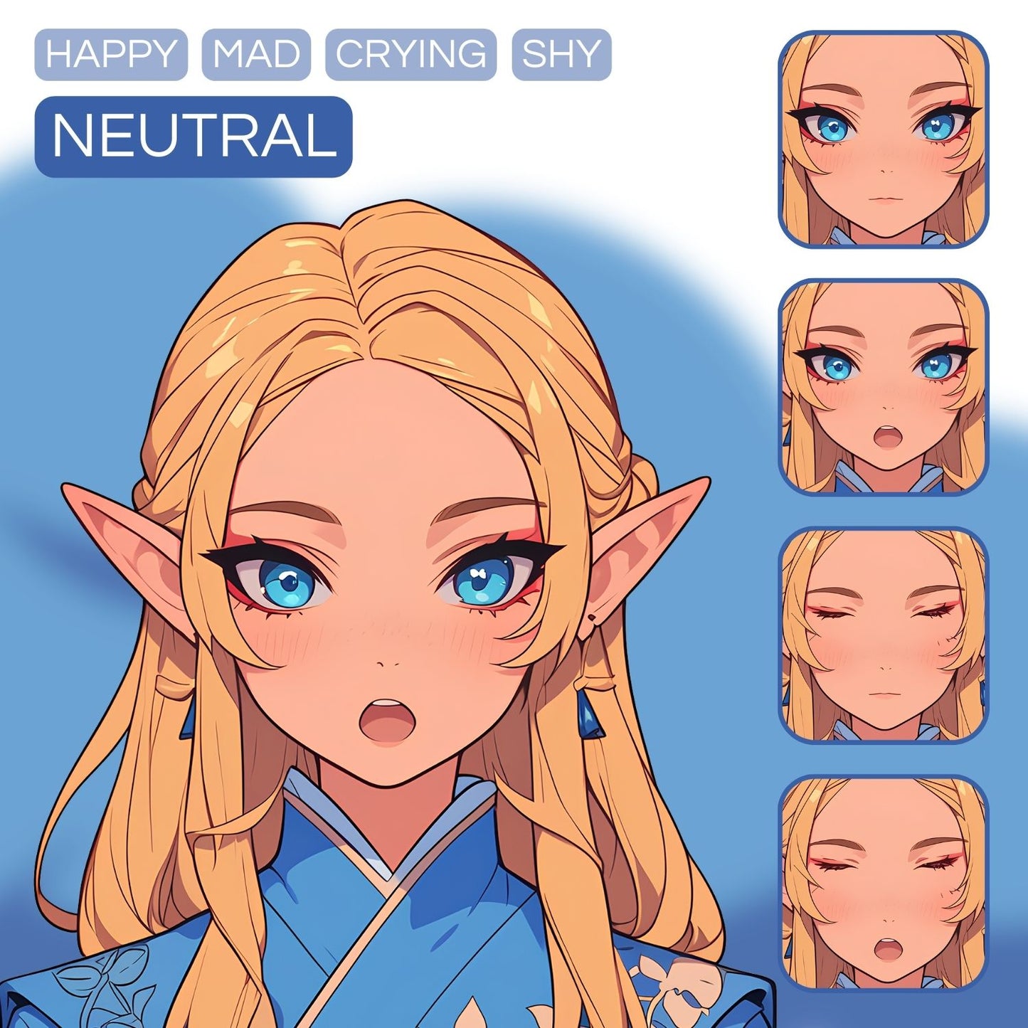 Elf Girl PNGTuber | Veadotube Avatar Download