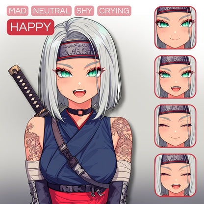Ninja Girl PNGTuber | Veadotube Avatar Download